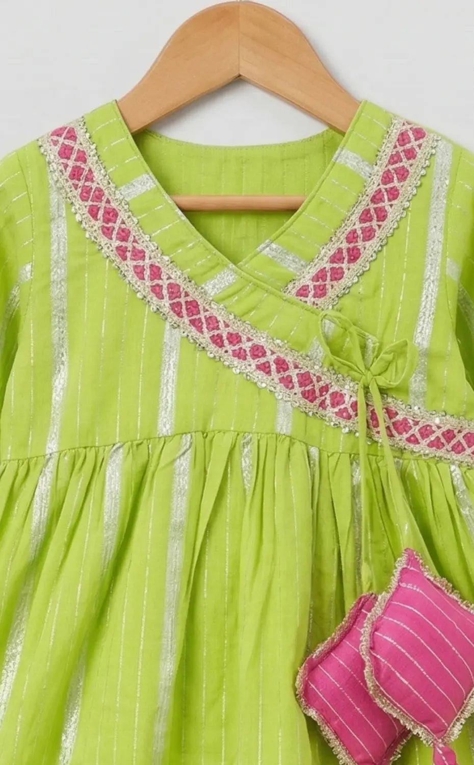 Green Lurex salwar set