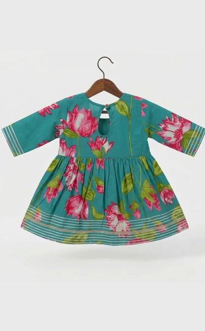 Floral Green sharara set