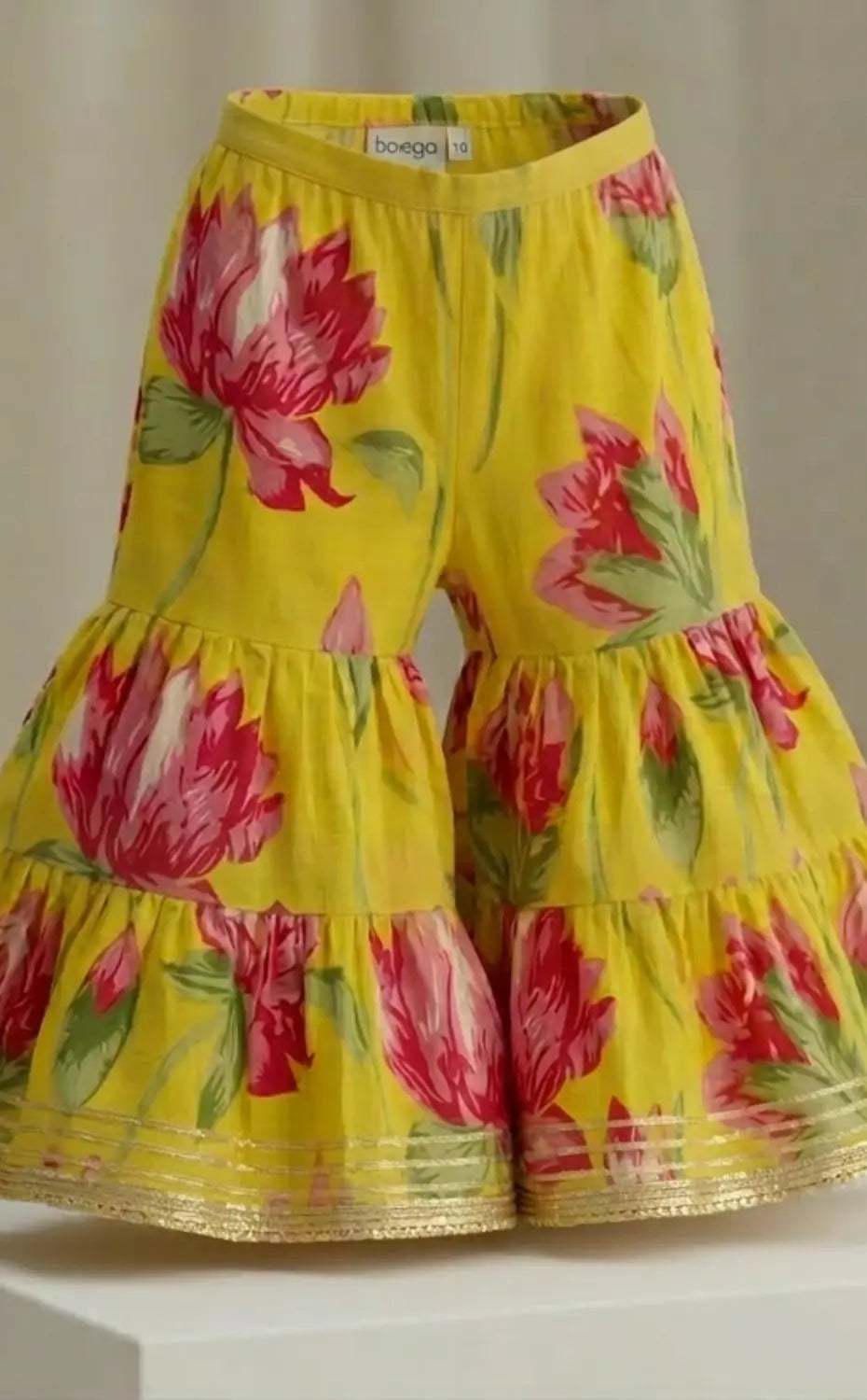 Floral Yellow sharara set