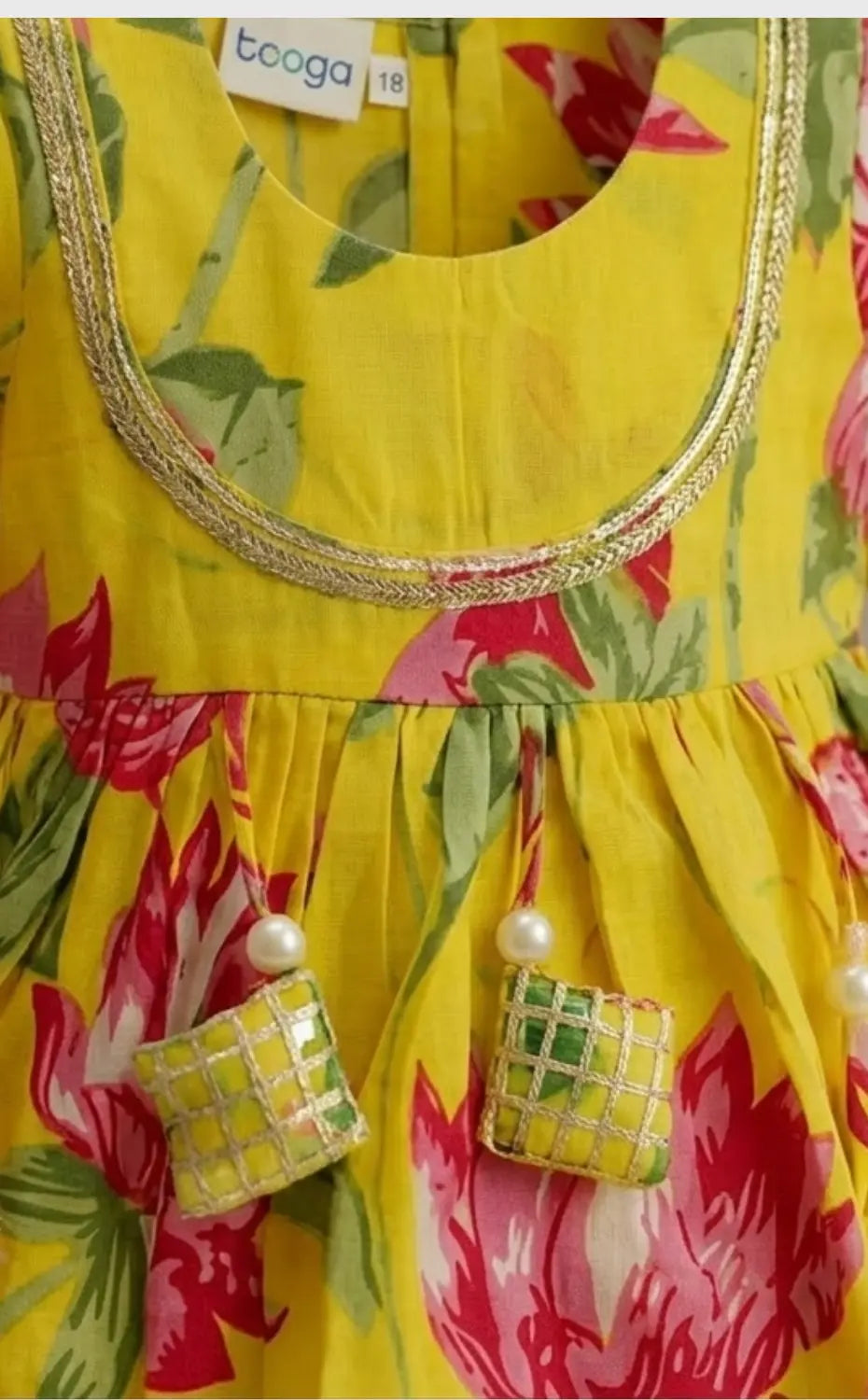Floral Yellow sharara set