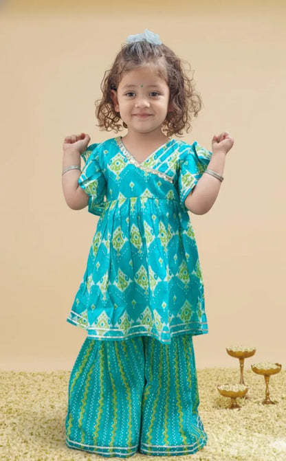 Frilled sleeves sharara