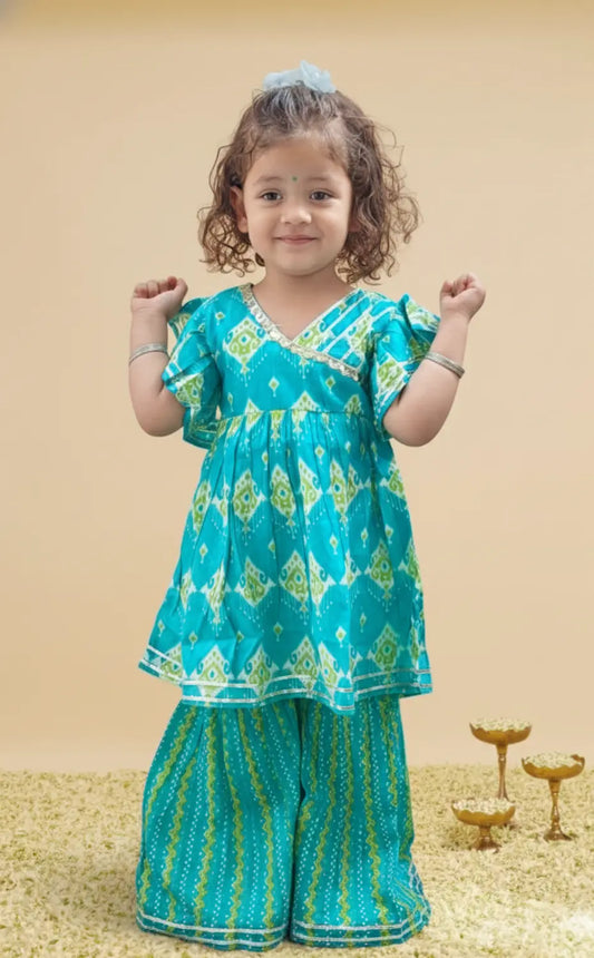 Frilled sleeves sharara