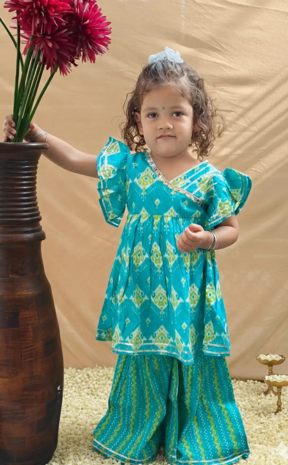 Frilled sleeves sharara